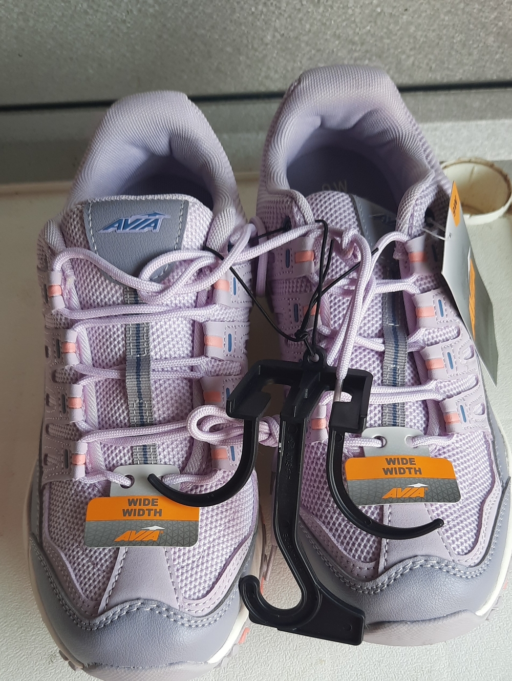 Avia Light Purple Lavender Mesh Sneakers with Pink Highlights Wide Width